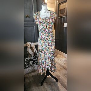 All In Favor Floral Faux Wrap Maxi Dress